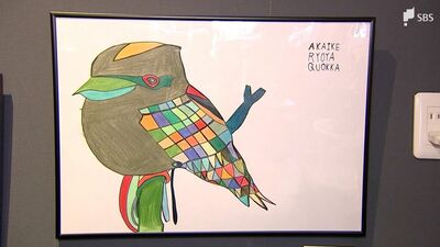 「一生懸命描いているのを見てもらいたい」特別支援学校卒業生らの作品展開催＝静岡県・裾野市