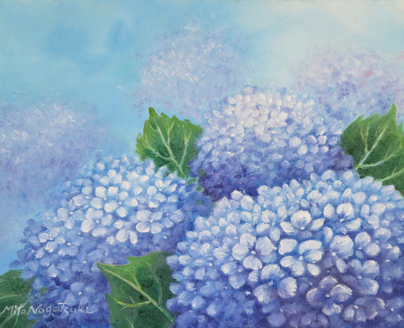 画家painterTMKの絵画「6月の光」紫陽花油絵風景画紫陽花絵画 画家painterTMKの絵画「6月の光」紫陽花油絵風景画紫陽花絵画