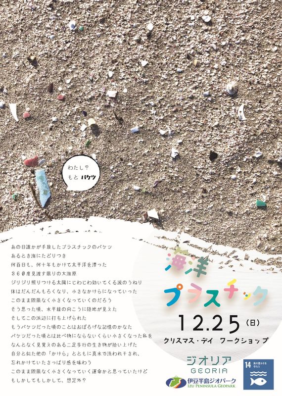 伊豆半島の海のお話と海洋プラスチックで作るレジンクラフトワークショップ（12/25）