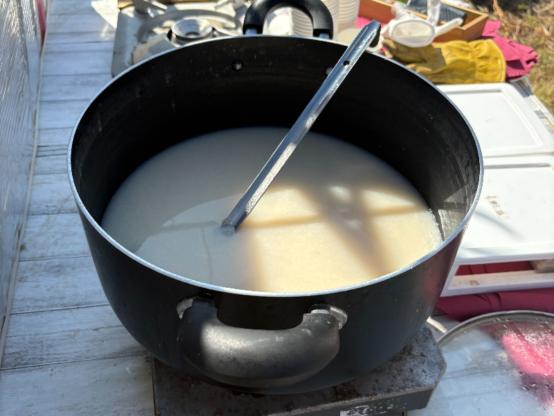 「磯自慢」の酒粕を使った甘酒