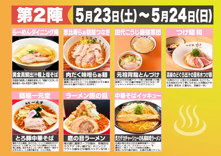 【第2陣】5月23日(土)～5月24日(日)