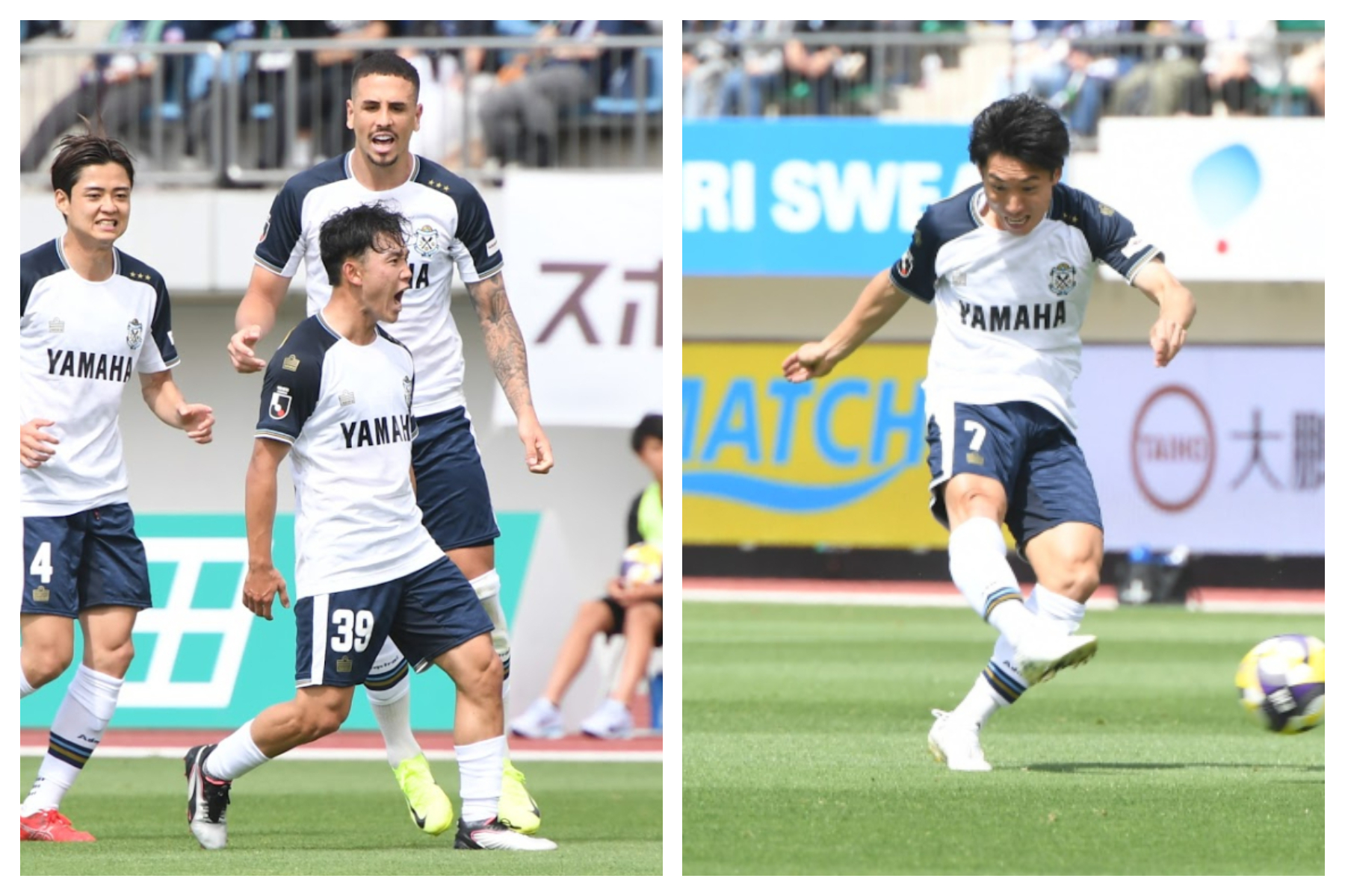ジュビロ磐田のルーキー、角昂志郎選手が同点ゴール！上原力也選手