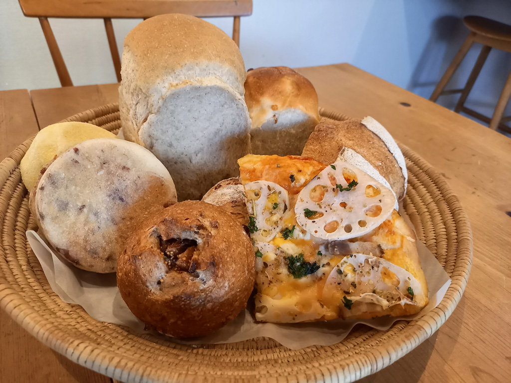 北海道産小麦、天然酵母など素材にこだわっているパン