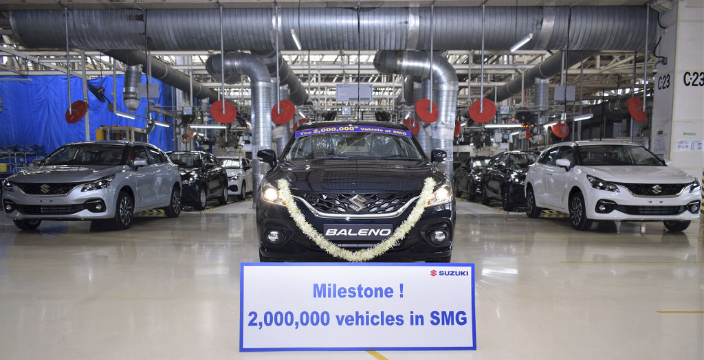 累計生産２００万台を達成したスズキのインド・グジャラート工場（スズキ提供）