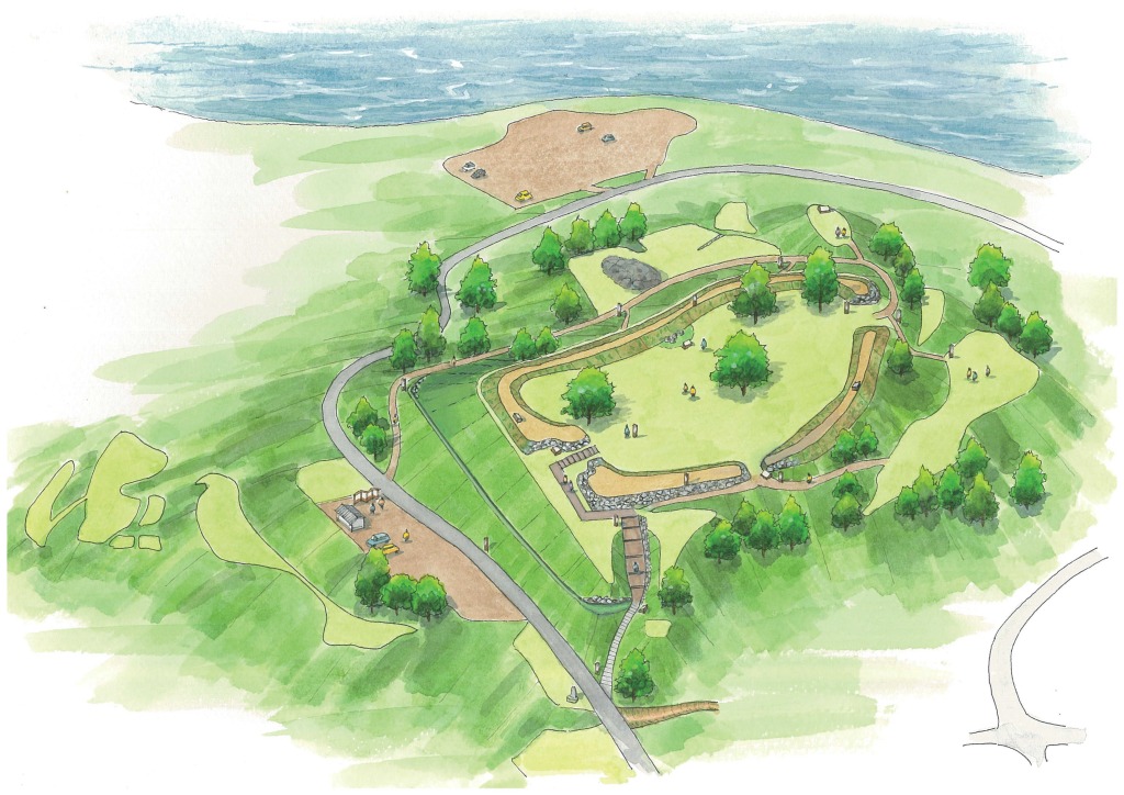 整備完了後の鳥羽山城のイメージ図（浜松市提供）