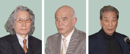 左から広渡清吾・東大名誉教授、大西隆・東大名誉教、黒川清・政策研究大学院大名誉教授