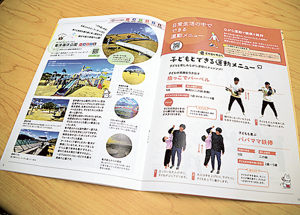 磐田市内の公園や気軽にできるトレーニングなどを紹介している