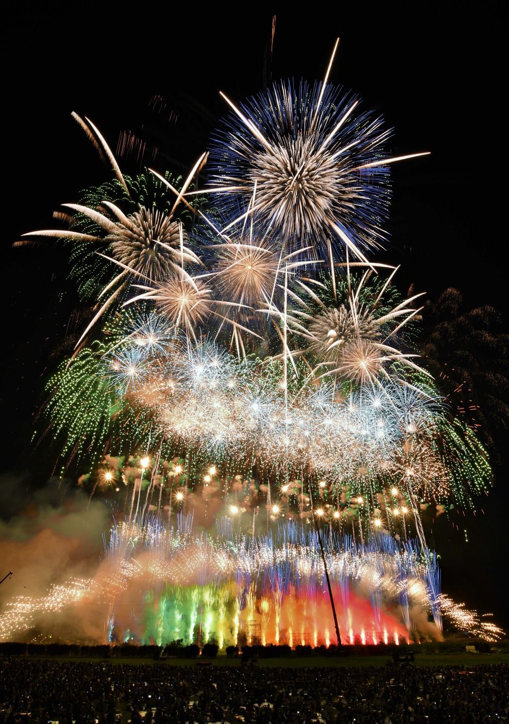 ２０１９年に開催された「ふくろい遠州の花火」の様子