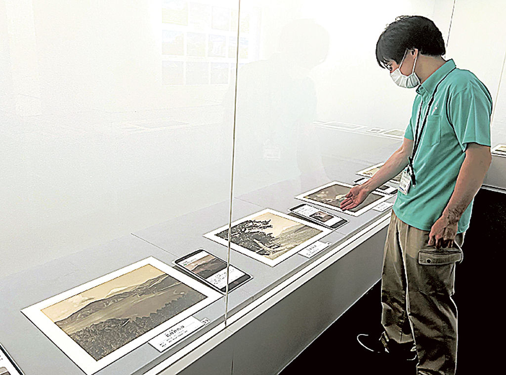 清水緑の作品を紹介する展示会＝富士市の富士山かぐや姫ミュージアム
