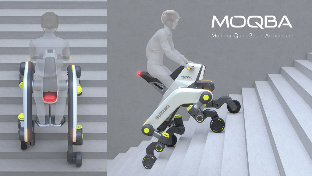 モクバは四脚が独立して動き、階段を上ることができる（スズキ提供）
