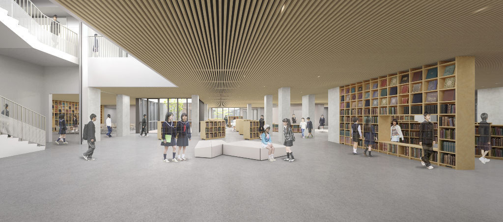 図書館機能を持つ開放的なスペース「ラーニングセンター」