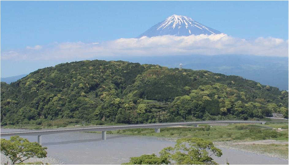 富士川かりがね橋の完成イメージ図（県提供）