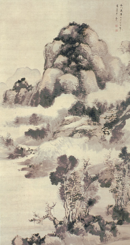 谷文晁「秋景山水図」　１８０８（文化５）年＝前期展示