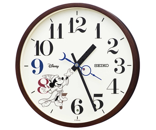セイコータイムクリエーションの「ミッキーマウス」の掛け時計「ＦＳ５１４Ｂ」（同社提供）