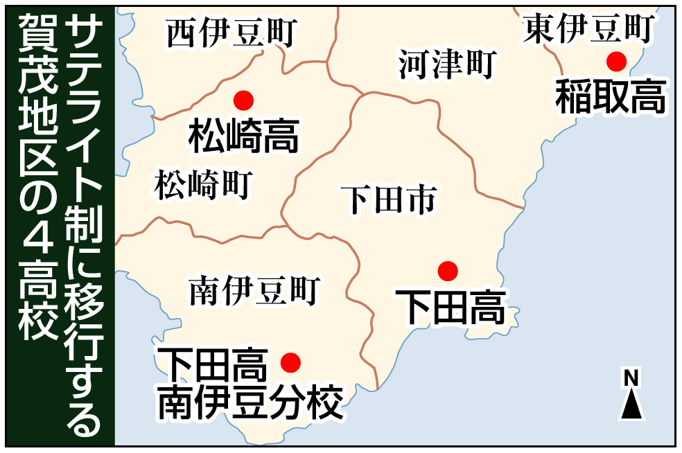 サテライト制に移行する賀茂地区の４高校