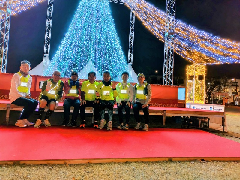 中央公園内のライトアップ前