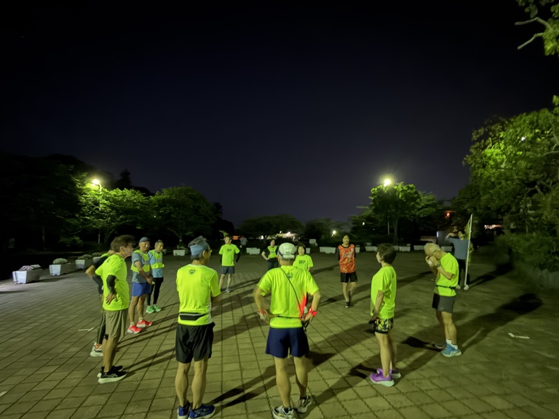 『お疲れ様でした!』と19:40。涼しめと思いましたが汗かきましたね〜笑!