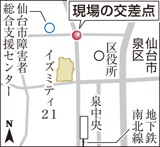 【地図】仙台市泉区役所付近