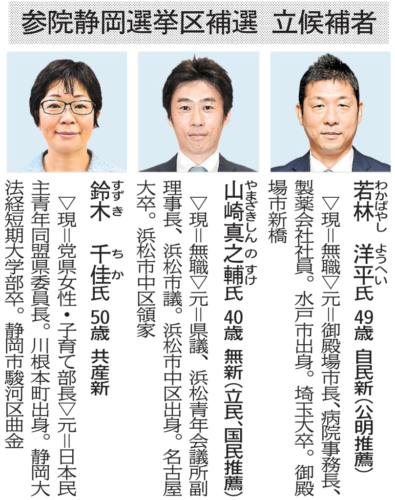参院補選 １０月２４日投開票 あなたの静岡新聞 知っとこ 記事まとめ
