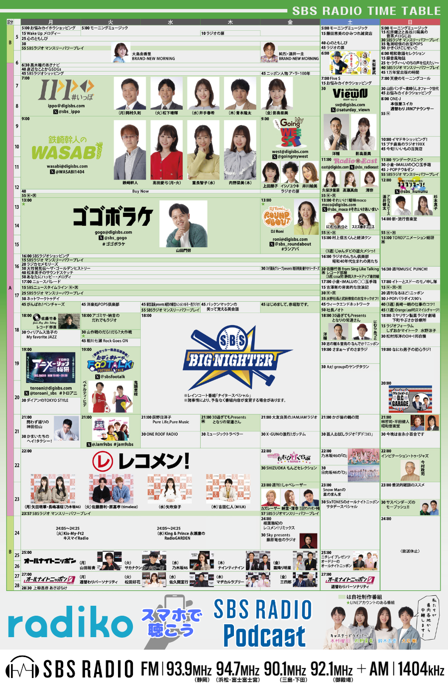 タイムテーブル