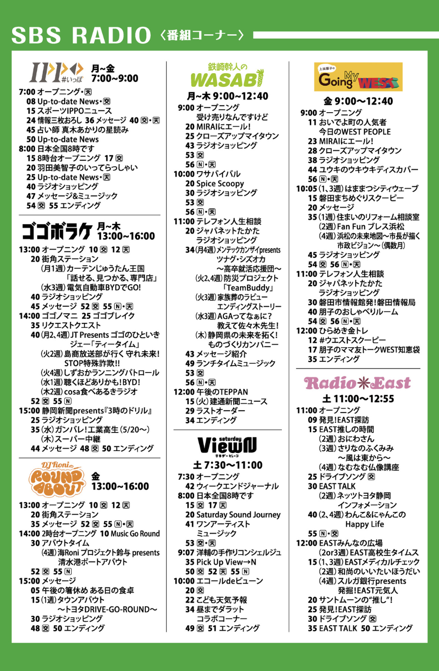 番組コーナー