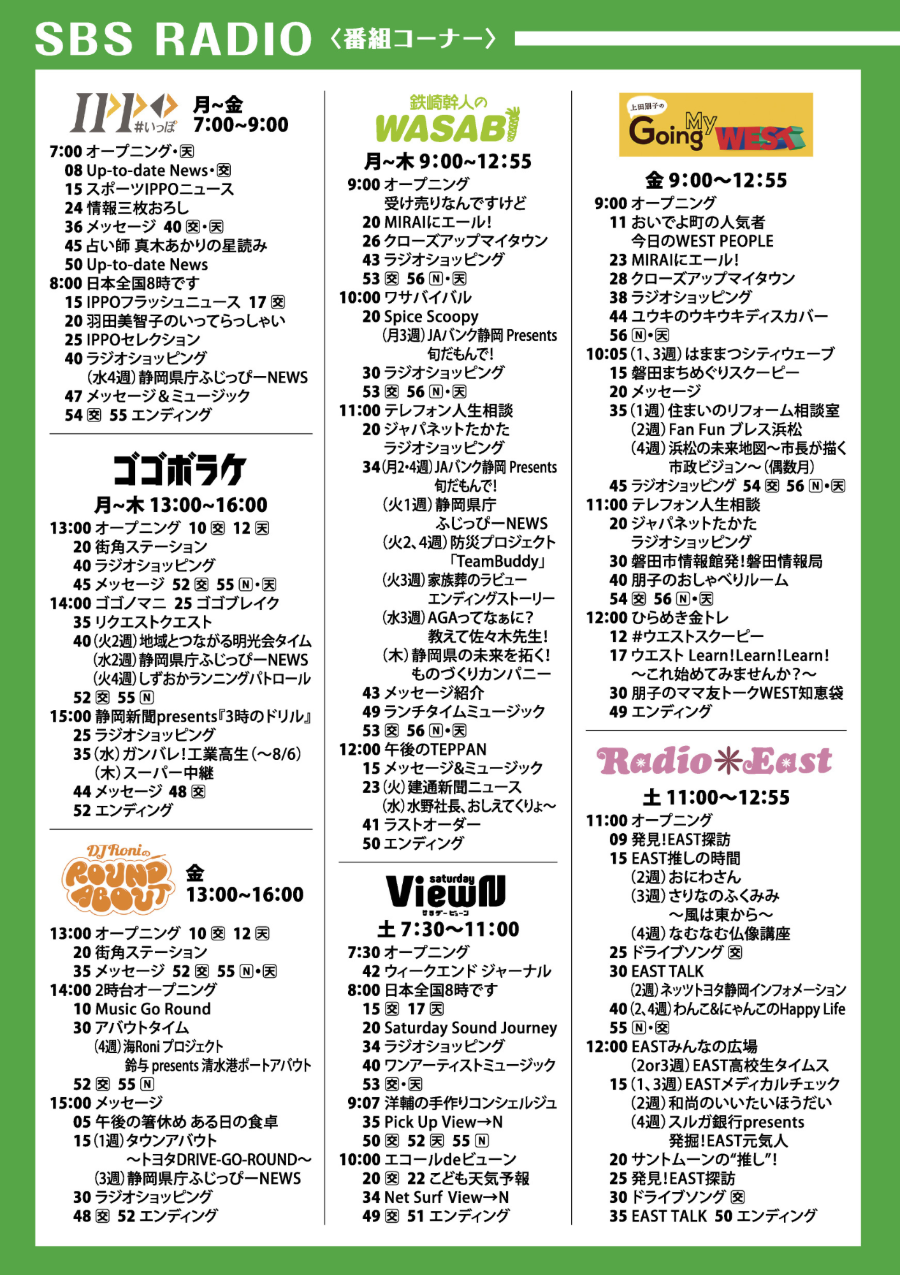 番組コーナー